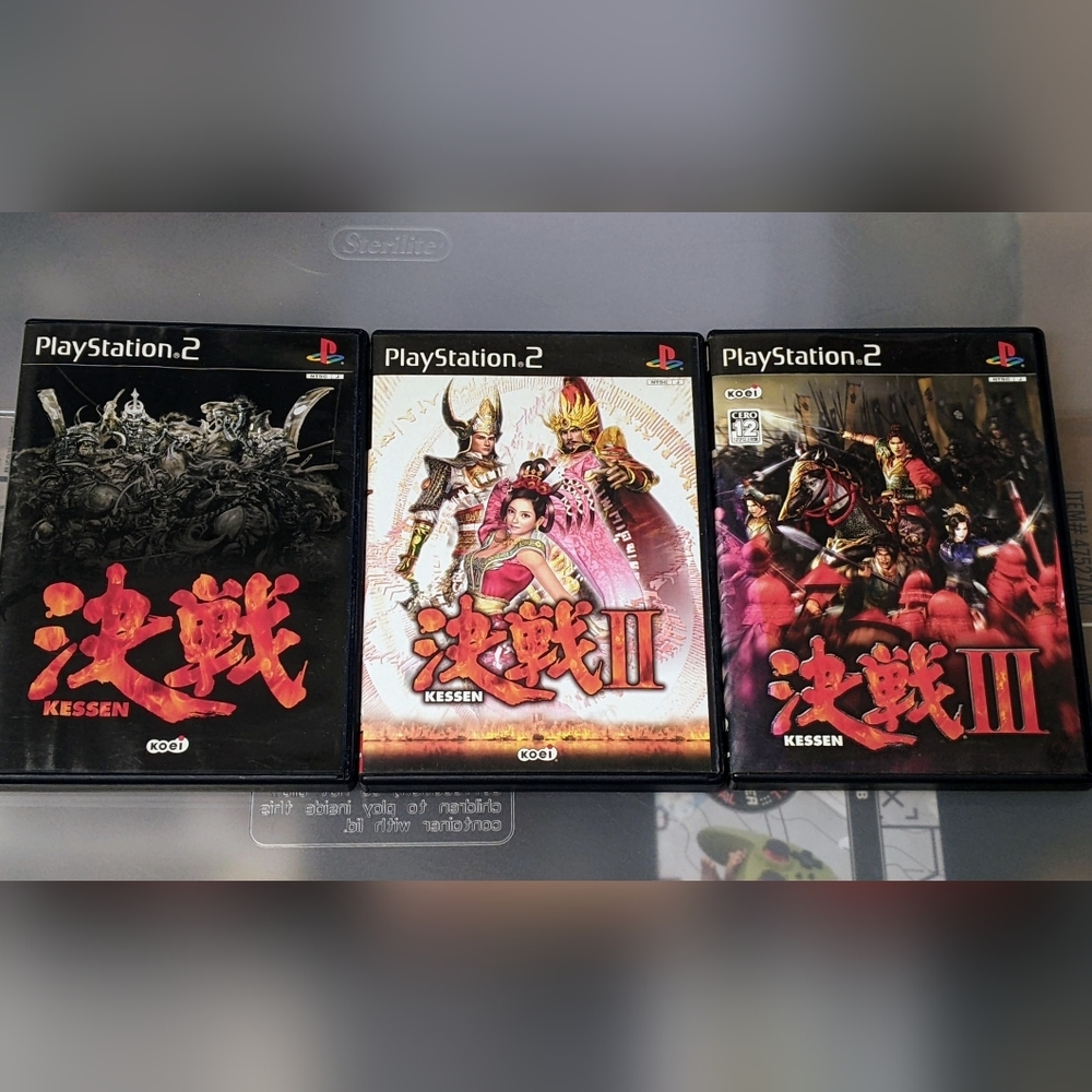 Kessen I, II & III Playstation PS2 Lot Japanese CIB